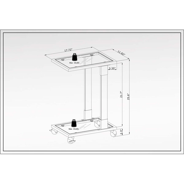 Everly Quinn Abdurrehman Glassside Tray Table Wayfair